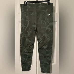 Gymshark Adapt Camo Seamless, Savanna Green leggings XXL